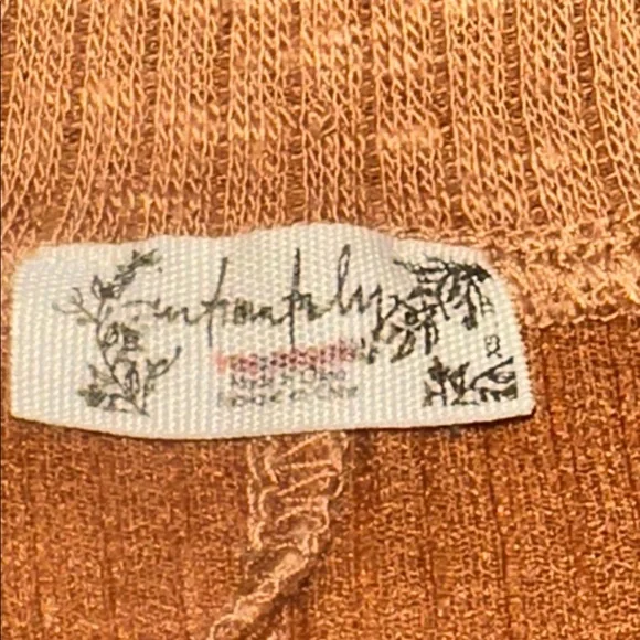 Intimately Free People Brown Ribbed Top - Picture 3 of 8